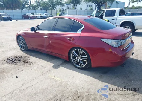 2014 Infiniti Q50 Hybrid Premium from USA, damaged, VIN JN1AV7AP6EM690124